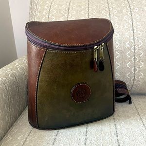 Leather Hard Shell Back Pack